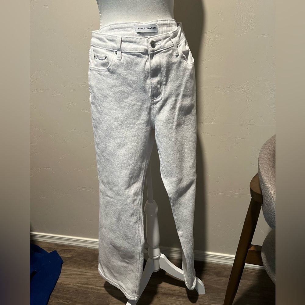 Ashley Mason Cream Denim Jeans